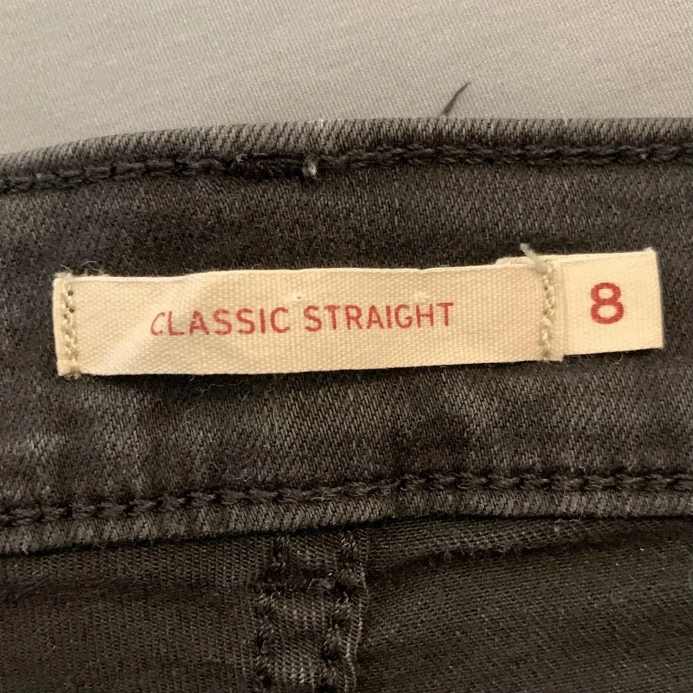 Levis Denim Shorts Womens 8 Lot Of 2 Black Blue‎ Cutoff Frayed Hem Stretch